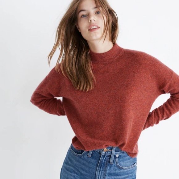 Madewell 100% Cashmere Mockneck Sweater - Picture 2 of 16